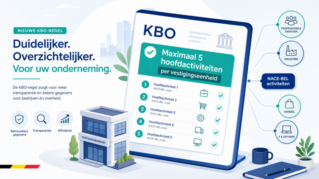 Nieuwe KBO-regel: maximaal vijf hoofdactiviteiten per vestigingseenheid